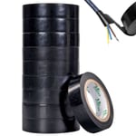 2-Pack - Eltejp / Tejp 16 mm x 10 m - Svart Svart