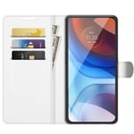 HualuBro OPPO A54 5G / OPPO A74 5G / OPPO A93 5G Case, Premium PU Leather Magnetic Shockproof Book Stand Folio Flip Wallet Case Cover with Card Holder for OPPO A54 5G Phone Case (White)