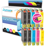 10 cartouche d'encre Jumao compatible pour Epson Expression Home XP- 215 225 312