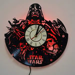 Vinyl record wall clock Creative wall clock Mute wall clock Star Wars LED Remote Wall Clock Vinyl wall clock creative gift,no LED light