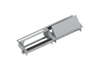 Bachmann Coni Duo Short - Försänkt Hölje För Effektband - Silvergrå, Ral 9006