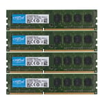 Crucial 4pcs 8GB 2RX8 PC3L 12800U DDR3 1600MHz 1.35V Memory RAM DIMM Desktop @dd