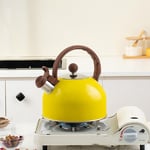 Whistle Sound Pot Yellow Stovetop Kettle For Kitchen
