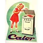 Artery8 Sabo Calor Electric Oven Cooker Stove Advert Premium Wall Art Canvas Print 18X24 Inch