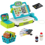 Kids  Electronic Cash Register Toy Lights & Sounds Supermarket Till & Play Food