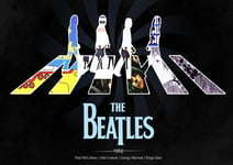 The Beatles John Lennon Paul Mccartney Ringo Starr George V2 Classic Vintage Music Rock Band Poster Art Glossy Poster (A1 594 × 841 mm)