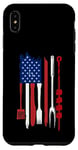 Coque pour iPhone XS Max Cool USA Drapeau Américain Humour Barbecue Griller Barbecue Design