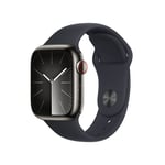 Apple Watch Series 9 41 mm Numérique 352 x 430 pixels Écran tactile 4G Graphite Wifi GPS (satellite) - Neuf