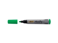 BIC Marking 2000, Grön, Rundad spets, Grön, Silver, 1,7 mm, Kartong, Tyg, Glas, Metall, papper, Plast, Alkoholbaserat bläck