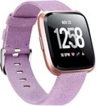 NeatCase Quick Release compatible with Fitbit Versa Watch Strap, Military Canvas Watch Band Watch Strap for Men Women (Lavender)