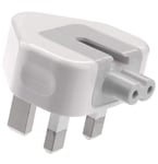 ELKY Power Adaptor Charger Plug, 3 Pin UK Standard Duck Head Wall Adapter Charge Plug for MacBook Pro Air Mac iBook iPhone iPod iPad etc(White)