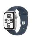 Apple Watch Se (Gps, 2023) 44Mm Silver Aluminium Case With Storm Blue Sport Band
