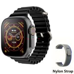 Ny Smart Watch Ultra 8 NFC GPS Track 49mm Herr Dam Smartwatch Series 8 Termometer BluetoothCall Vattentät Sport För Apple BlackHY Blue YJ