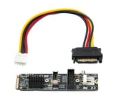System-S NVME Adaptateur M-Key M.2 NGFF SATA SSD vers USB 3.1 Type C et 3.0 Type A mâle Gris