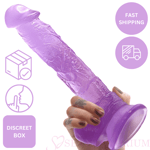 Purple Dildo Big Sex Toy Huge Realistic 10 Inch Large Giant Penis Adult XL