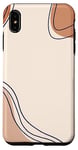 Coque pour iPhone XS Max Minimaliste Neutre Couleur Crème Marron Clair Ligne Art