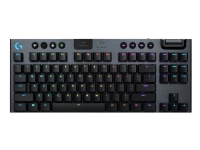 Logitech G915 TKL Tenkeyless LIGHTSPEED Wireless RGB Mechanical Gaming Keyboard - Tangentbord - bakgrundsbelyst - USB, Bluetooth, 2.4 GHz - Nordisk - tangentbrytare: GL Tactile - kol