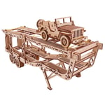 Wood Trick - Car Trailer with Jeep - Tillbehör till Big Rig