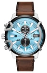 Diesel DZ4656 Men's Griffed (48mm) Blue Dial / Brown Leather Watch