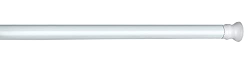 WENKO Barre de douche télescopique extra épaisse blanche 110-245 cm - Ø 2,8 cm, Aluminium, 2.8 x 2.8 cm, Blanc