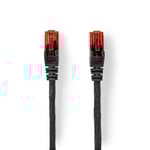 Nedis CAT6 Nätverkskabel | RJ45 hane | RJ45 hane | U/UTP | 50.0 m | Utomhus | Rund | PE | Svart | Label
