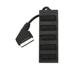 New 5 Way Port SCART Splitter AV Audio Video Euro Digital Adapter #1021