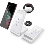 3in1 15W Wireless Charger Dock Stand For Samsung Galaxy Watch Z Flip4 S23 Note20