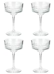 Habitat Pressed Set of 4 Champagne Coupe Glasses