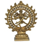 Shiva Nataraja Brass Doubble Ring Gold Colored -- 420 G 15