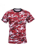 Rothco T-shirt - Många Kamouflage (Red Digital Camo, S) S Red Camo
