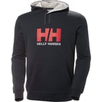 Helly Hansen Logo Hettegenser Herre - Navy - str. 2XL