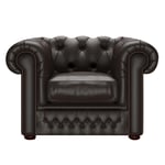 The English Chesterfield Co. SHACKLETON CHESTERFIELD FÅTÖLJ MUSTANG DARK BROWN