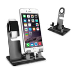 MOZOWO Aluminum Alloy Adjustable Desktop Charging Docking Station Charger Dock Stand Holder Display Compatible Apple Watch 1 2 3 / iWatch 38mm & 42mm All Models iPhone XS MAX XR 8 7 Plus Tablets