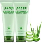 ASYBO 100X2 ML Natural Exfoliating Facial Scrub, Organic Aloe Vera Scrub for Bla