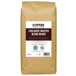 Coffee Masters Coffee Beans 1kg Exclusive Master Blend - 100% Arabica Coffee Beans - Medium Dark Roasted Whole Coffee Beans Ideal for Espresso Coffee Machines