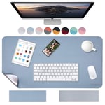 Weelth Multifunctional Office Desk Pad, 90cm x 43cm Waterproof Desk Pad Protector Pu Leather Dual-Sided Desk Writing Pad for Office/Home