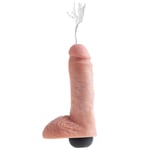 King Cock Realistic Ejaculating Dildo 7.9 inches - Nude