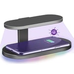 3-in-1 Wireless Charger, UV Sterilizer Lamp, Simple & Practical, Multi-Function Charging Station for Smartphone Smartwatch Earbuds, Cleaner for iOS Android Devices, Jewelry, Toys