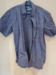 Mens blue denim oxford Shirt company bnwt cotton short sleeved