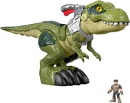 ​Fisher-Price Imaginext Figurine Dinosaure Redoutable T-Rex, avec manette pour faire bouger le dinosaure et faire claquer ses mâchoires, Jouet Enfant, Dès 3 ans, GBN14