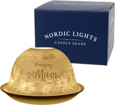 Nordic Lights Amazing Mum Bone Porcelain Candle Shade Tea Light Holder Gift