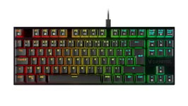Oversteel - KOVAR Clavier TKL de Gaming USB, RGB rétro-éclairé, interrupteur mécanique Outemu Red, Anti-Ghosting, Layout French PC/MAC/Android