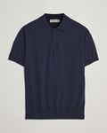 Canali Cotton Short Sleeve Polo Navy