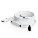 Tiergrade Câble Link de 5 m compatible avec Meta Quest 3/2/Pro, Pico 4/Pro, câble de charge USB-C séparé pour l'alimentation, accessoire USB 3.0 vers type C pour casque VR/PC de jeu