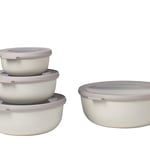 Mepal – Multi Bowl Cirqula 3-Piece Set – Food Storage Container with Lid - Suitable as Airtight Storage Box for Fridge & Freezer, Microwave Container & Servable Dish - 500, 1000, 2000ml - Nordic Denim