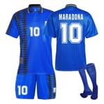 1994 Argentina Fotbollströja Borta Barn Student Träning Vuxen Kostym NR.10 MARADONA NR.10 MARADONA NR.10 MARADONA NO.10 MARADONA 28
