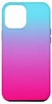 Coque pour iPhone 13 Pro Max Dégradé de couleur rose et bleu clair