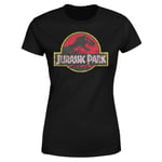 Jurassic Park Logo Vintage Women's T-Shirt - Black - 3XL - Black