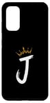 Coque pour Galaxy S20 Queen King Lettre J – Lettre préférée avec alphabet couronne