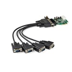 StarTech.com PCI Express RS232 seriell kortadapter med 4 portar - 16950 UART - Lågprofil PEX4S953LP